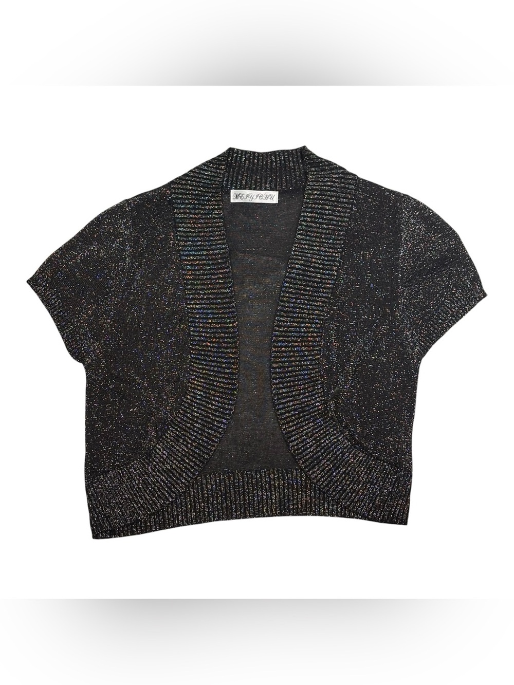 Y2K Black Shimmer Bolero
